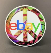 Peace Sign - Liquid Light Psychedelic Hippy Era Graphic   3.5” Vinyl Sticker
