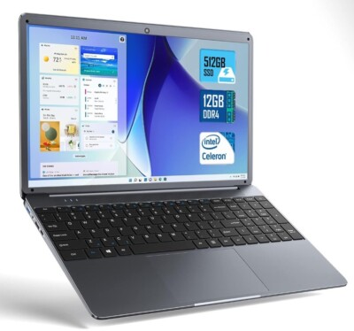 laptop windows 11 Notebook, 15.6 Zoll, 12 GB RAM 512 GB SSD, Celeron N5095 