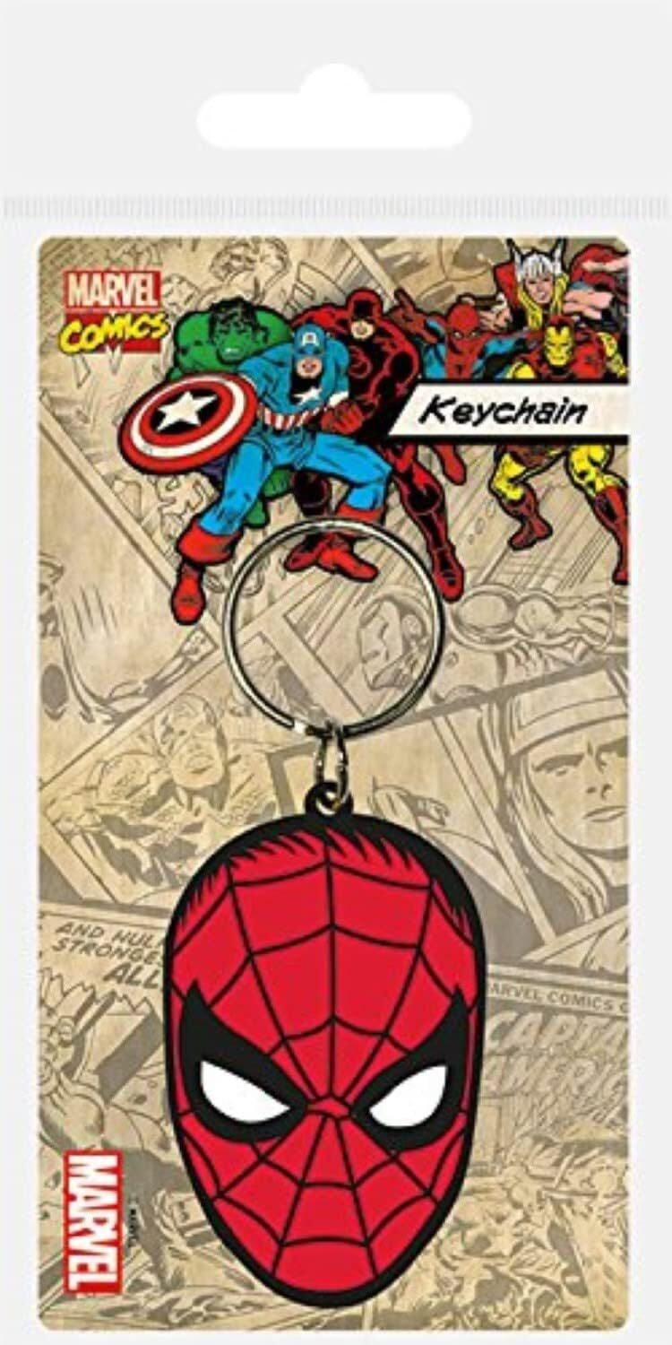 Резиновый брелок с изображением Человека-паука MARVEL, металлический, Красный, белый и черный, 40 x 40 см