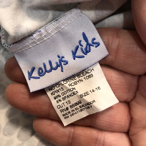 Kelly's Kids Knit Swing Top Red Navy White Sz 14-16 Sleeve 3/4 Banded Waist - Picture 7 of 8