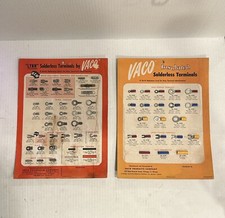 Vintage Vaco Advertising Hardware Store Display Electrical Terminal Charts