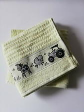 Rigg's  Quality 3 Pack Embroidered Animal  Kitchen Tea Hand Towels 100%  Cotton 