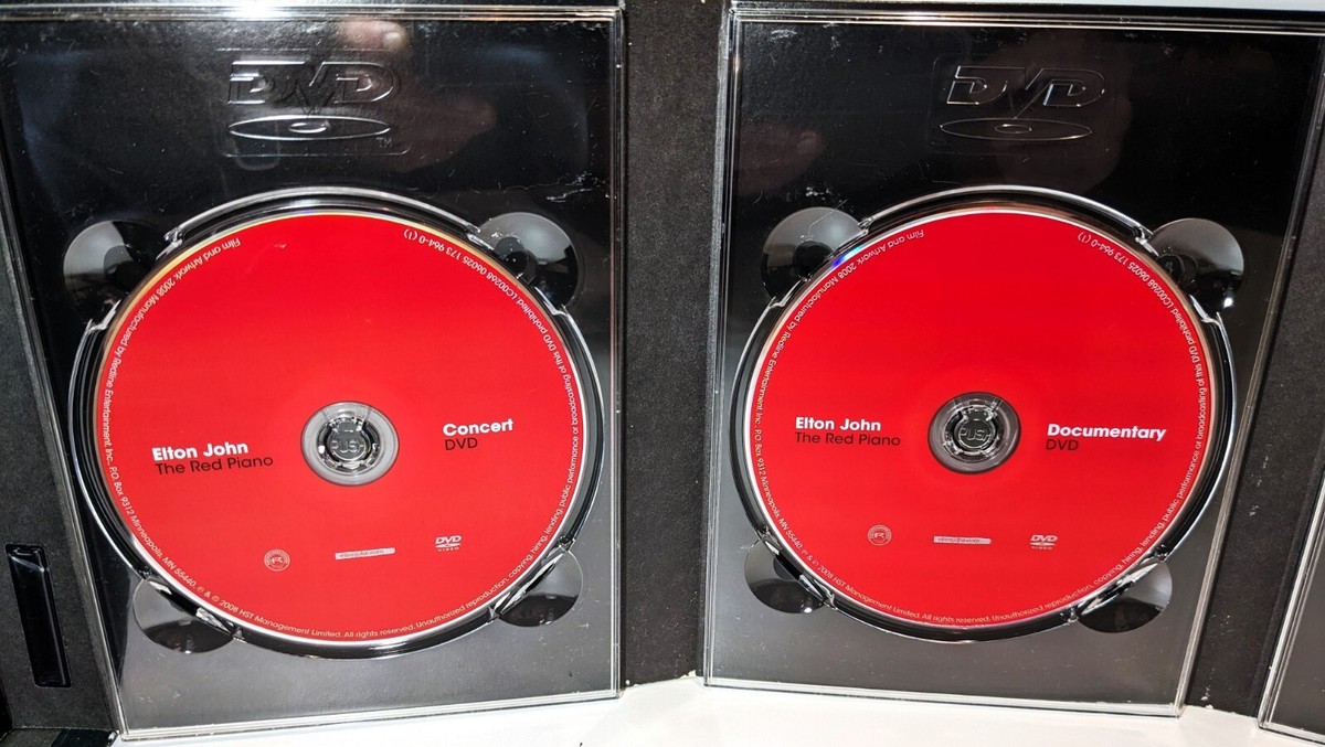 ELTON JOHN THE RED PIANO DVD BOX SET EXCLUSIVE WITH 2 BONUS MUSIC