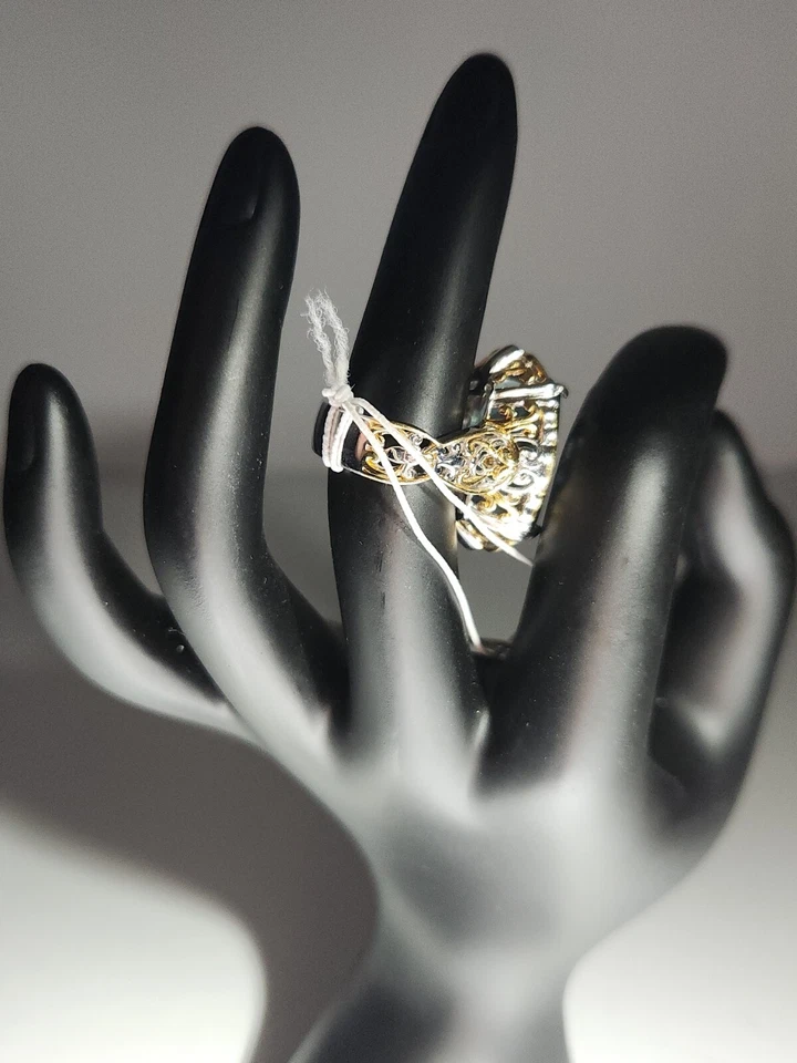 Gems En Vogue Sterling Blue And Green Gemstone Ring Size 6 - Image 3 of 3