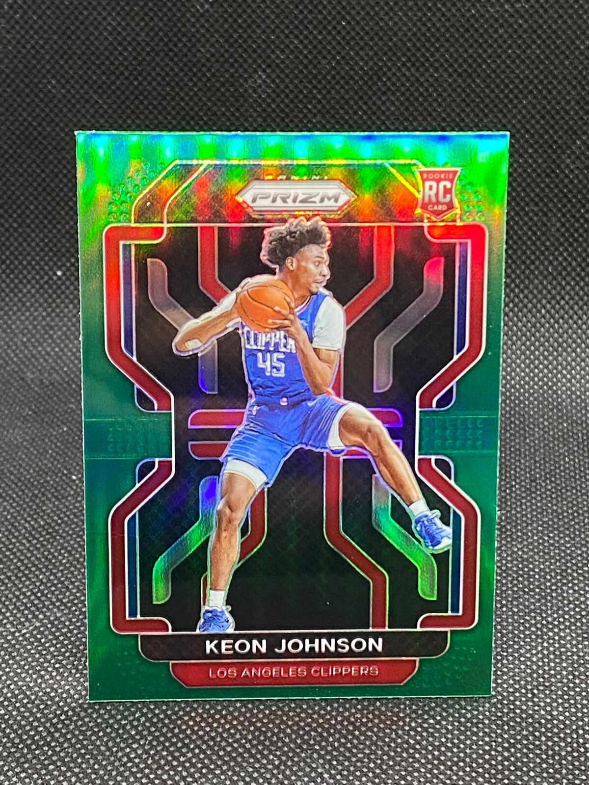 2021-22 Panini Prizm Green Keon Johnson Los Angeles Clippers #326 RC