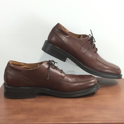 Bostonian Strada Men Sz 12 M Brown Leather Lace Up Shoe Made  display picture 1