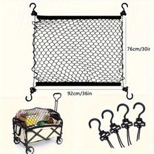 Extra-Durable Heavy Duty Nylon Cargo Net Fit Secure Transport Goods Accessory