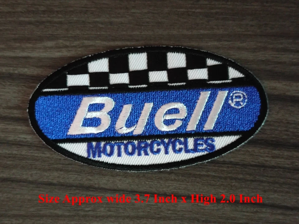 3 pcs BUELL Blue Motorcycles MotoGP Patch Iron on Embroidered or Sew on Shirt - Image 2 of 4