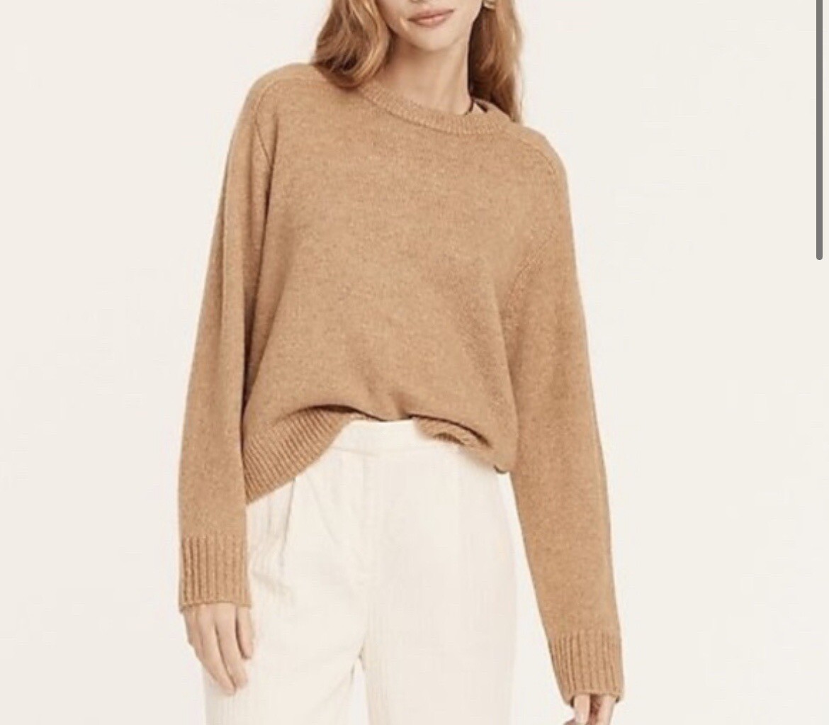 J CREW Camel Brown Pullover Relaxed-Fit 