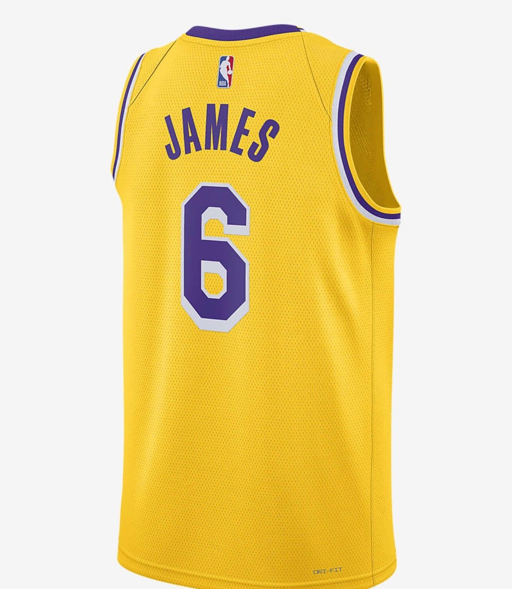 Los Angeles Lakers Lebron James #6 Nike Icon Edition Jersey