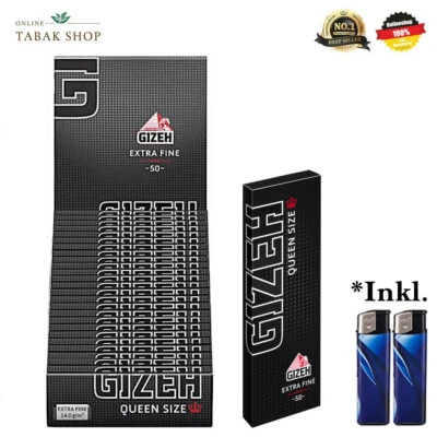 GIZEH Black Queen Size Blättchen Papers Extra Fine