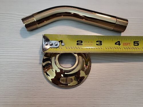 Kingston Brass Shower Head Pipe & Trim Polished Brass New. 3/4" X 6" - Picture 4 of 4