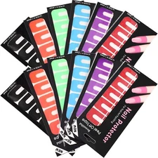 120 Pieces Peel Off Nail Tape Spill-Proof Stickers Plastic Nail Polish Protector