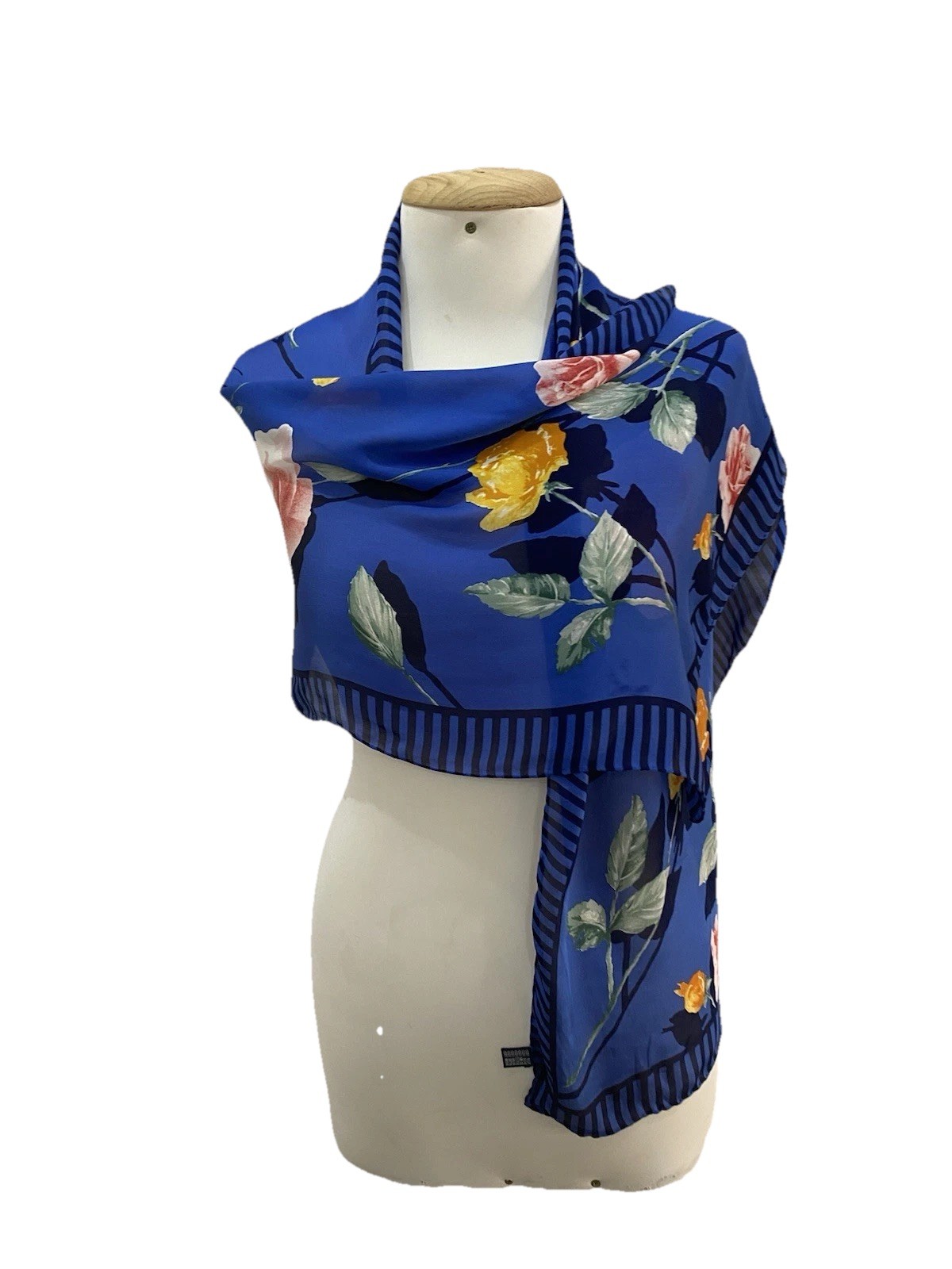 S41#Givenchy Rectangle Multicolor Silk Scarf  61/… - image 5