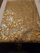 J.Francis 100%Polyester Gold Sequin Scarf, 70x17", New,unopen Pkg, Gorgeous Gift