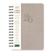 Academic Planner 2026, Stone, Agatha Planners, 17-Month Spiral Planner for Sc...