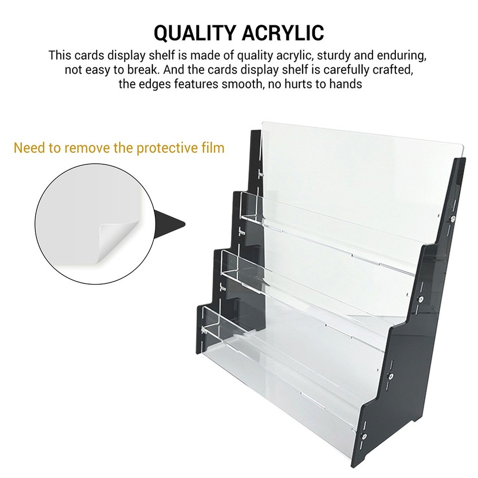 3-Tier Sports Card Display Rack Baseball Card Storage Box Coin Display ...