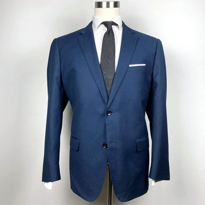 Rossini Italy Men s Black Blazer Jacket US 40R/ EUR 50R Blue Striped