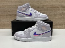 Air Jordan 1 Mid SE Grape Atomic Pink taglia-6,5 anni GS Youth (IM4419 500) senza coperchio