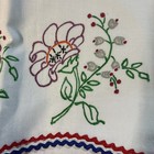 Vintage Paint Embroidered Pillowcases Pair Queen 19x31 Floral ric rak edge 93 — photo 3
