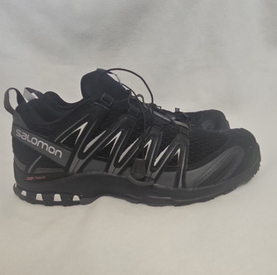 Salomon XA Pro 3D Men's Trail Running Hiking Shoes Black Gray Speed Lace US 12