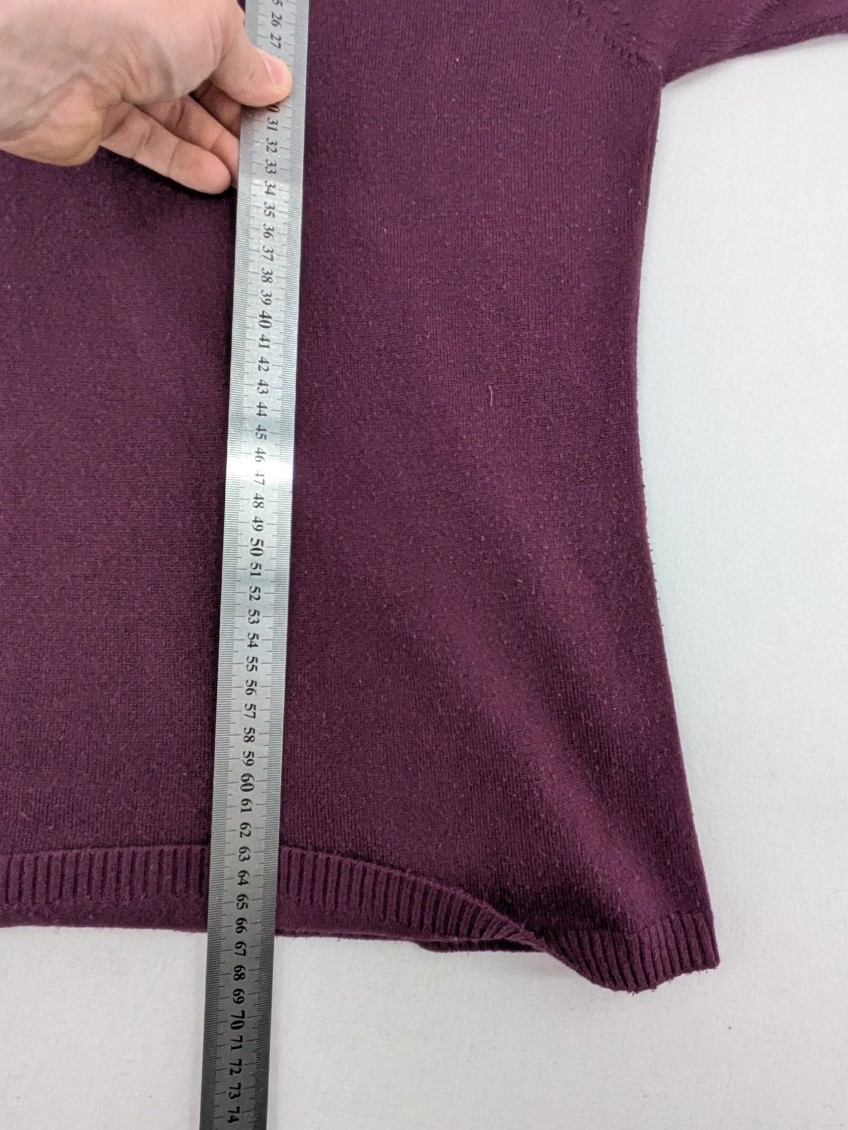 Mark Adam Damen Rollkragenpullover Gr 48 Lila Kurzarm Strick Pullover image 8