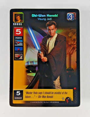 Obi-Wan Kenobi, Young Jedi #F1 Foil - Menace of Darth Maul, Young Jedi CCG card
