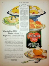 Original 1922 Vintage print Ad: Del-Monte Brand Quality Canned Fruits & Vegies