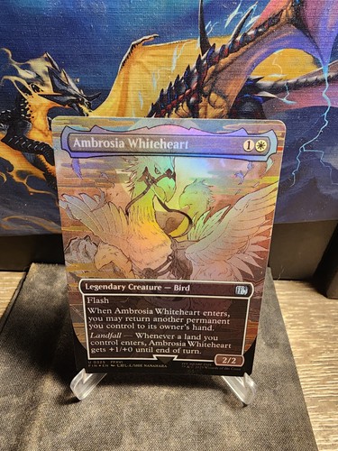 Mtg. Ambrosia Whiteheart. Foil Borderless. Final Fantasy 0325