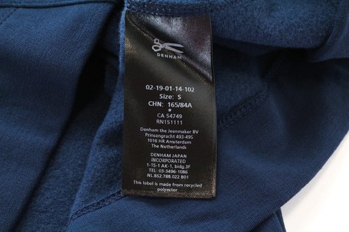 DENHAM Compass Blue Classic S Short Sleeve Mini Round Neck Dress - Picture 6 of 6