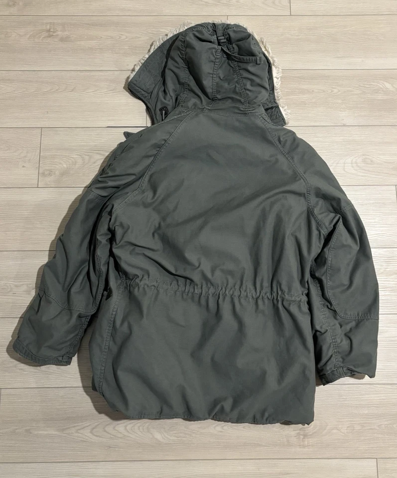 Chaqueta Parka De Colección Años 90 Militar de EE. UU. Clima Extremo Frío N-3B Talla Grande Foto 2 de 4
