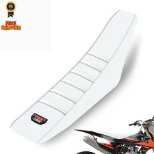 MCHMFG Universal Ribbed Dirt Bike Seat Cover - Gripper One Size, All White 