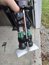 Holley fuel Cell Pump 12-147 Fuel Pump, 12 Bolt Flange Dual 450 LPH Pump Hanger