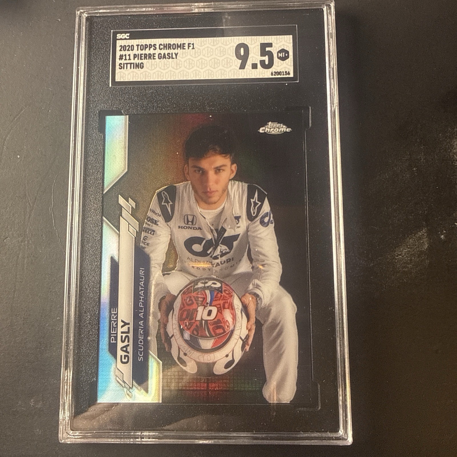 SGC 9.5 2020 Topps Chrome F1 Pierre Gasly SP Variation Refractor #11