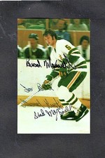 1980 BRAD MAXWELL  MINNESOTA NORTH STARS  AUTOGRAPHED POSTCARD PHOTO d.2023