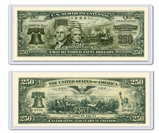 OUR 250TH SEMIQUINCENTENNIAL NOVELTY NOTE AND BILL WITH SLEEVE (2 EA)