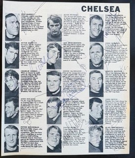 CHELSEA signed 1970 FA CUP Winners Team Photo OSGOOD COOKE BONETTI McCREADIE