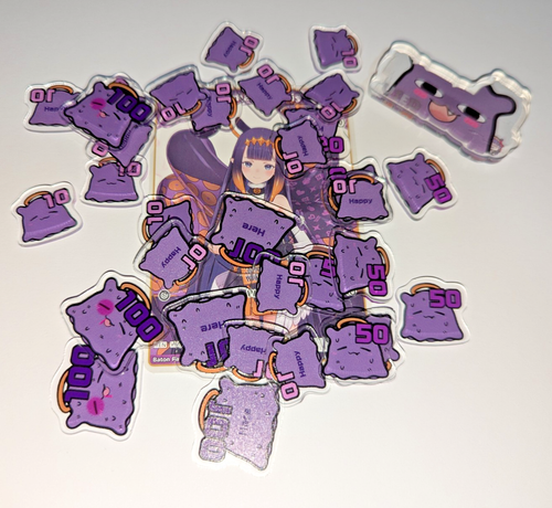 Ninomae Ina'Nis Damage Counter + SP Marker Hololive OCG Fanmade 31 Pieces - 第 2/2 張圖片