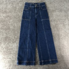 Anthropologie PILCRO The Skipper Seamed High Rise Cropped Wide Leg Jeans Size 25