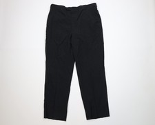 Vtg 50s Streetwear Mens 34x29 Wool Rayon Gabardine Knit Chino Pants Black USA