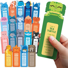 100 Pack Kids Bookmarks Sea Animal Reading Book Marks Classroom Rewards Gifts