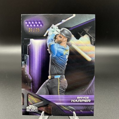 2026 Topps Chrome Black Bryce Harper Purple  /75