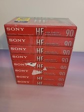 Sony HF 90 Blank Cassette Tapes 8 Pack High Fidelity Normal Bias Sealed