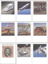 9 UPU maxi cards, USPS, 1989