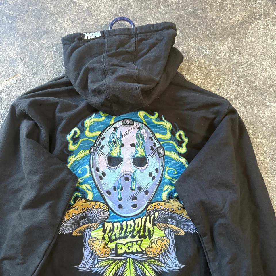 DGK Mind Melt Hoodie Sweatshirt Mens XS Black Jason Skater Street Urban Sweater - Image 2 of 4