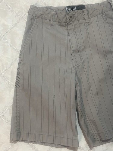 Billabong Youth Gray Chino Pinstriped Board Shorts With Design -Size 24 -M/L - Picture 20 of 24