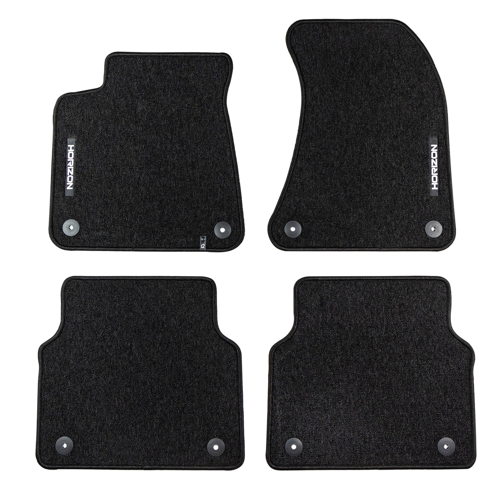 Tapis de sol de voiture Audi A8 D4 moquette velours noire 2009-2017 | Set de protection 4 pièces