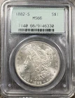 1882-S Morgan Silver Dollar $1 PCGS MS66 OGH 2-Piece Holder, Gem Uncirculated BU