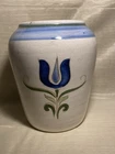 Vintage Stangl Pottery Terra Rose Blue Tulip Flower Vase Home Decor
