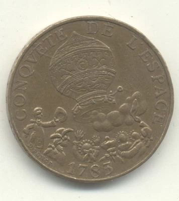 10 FRANCS CONQUETE DE L ESPACE 1983 TB - Photo 1/2